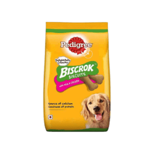 Pedigree Biscrok Dog Biscuit Treats (Above 4 Months), Milk & Chicken Flavor, 500g Pack